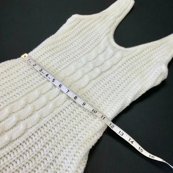 NWT Melrose with Love Womens Ivory Knit Scoop Neck Sleeveless Maxi Dress Large - Picture 11 of 13